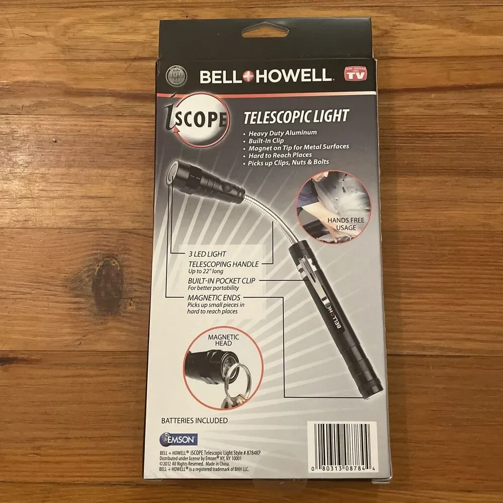 Bell and Howell Telescopic Light As Seen On TV Extends To 22” Magnetic - Picture 2 of 12